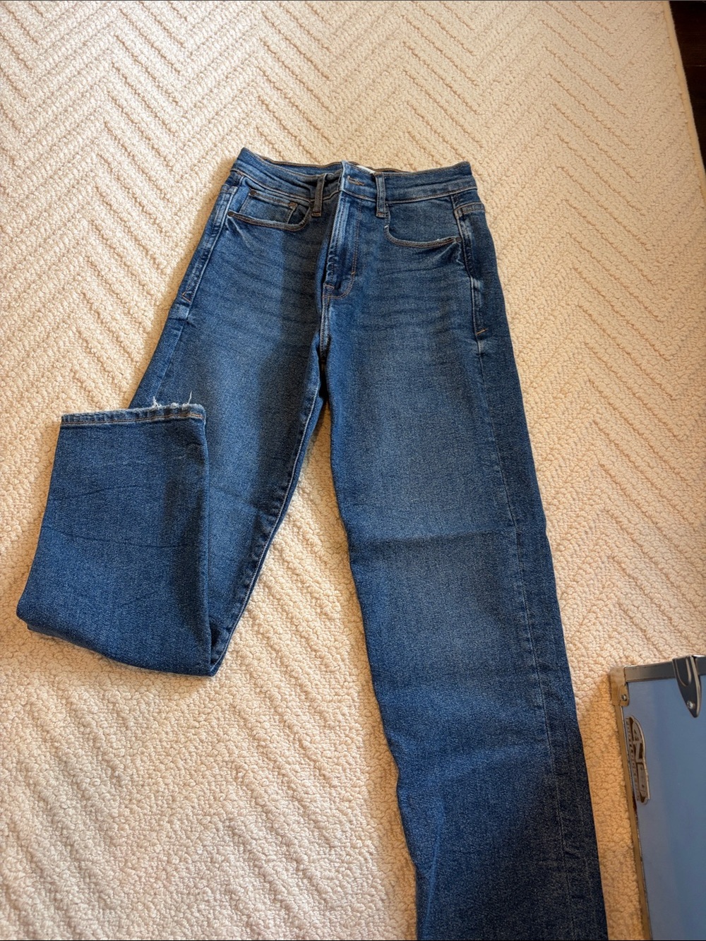 Kensie The Ella High Rise Straight Jeans - Light Blue